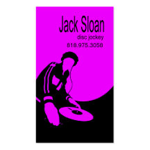 Placa giratoria del disc jockey de DJ - tarjeta de Tarjetas De Visita