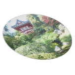 Placa japonesa del jardín de té plato