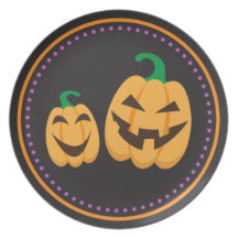 Placa linda del dibujo animado de Halloween de las Platos Para Fiestas