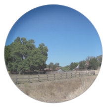 Placa: Pequeña granja en Paso Robles, California Plato De Cena