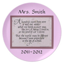 Placa personalizada - 100 años de cita plato