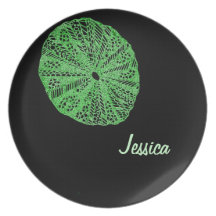 Placa personalizada erizo de mar plato para fiesta