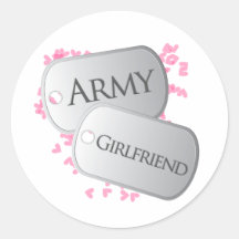 Placas de identificación de la novia del ejército pegatina