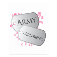 Placas de identificación de la novia del ejército postal