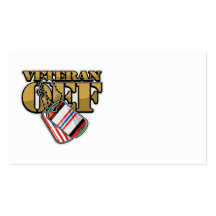 Placas de identificación del veterano OEF Plantilla De Tarjeta De Negocio