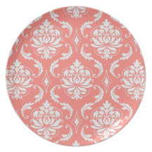 Placas rosadas, blancas coralinas de la melamina d platos de comidas