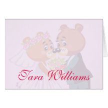 Placecard del nombre de la tabla de los osos tarjetas