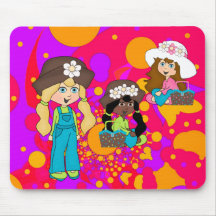 Placemat embroma a chicas abstractos de la comida  tapetes de raton