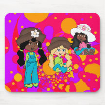 Placemat embroma a chicas abstractos de la comida  alfombrilla de ratones