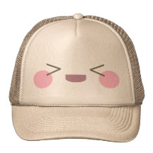 Placer alegre de la cara feliz estupenda de Kawaii Gorro
