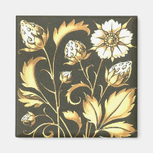 Placer floral de la joya iman de nevera