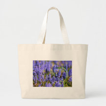Placer púrpura de la flor bolsas de mano