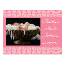 Placer rosado tarjeta postal