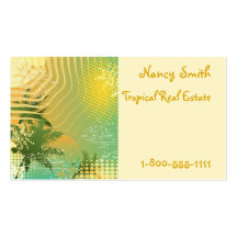 Placer tropical plantilla de tarjeta personal