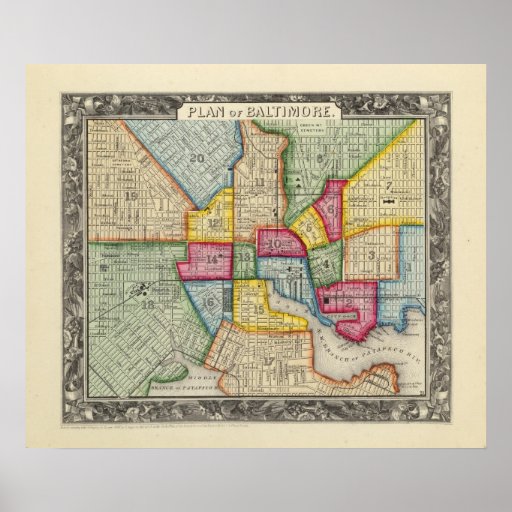 Plan de Baltimore Posters