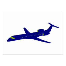 Plana - Avión (04) Tarjetas De Negocios