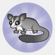 Planeador del azúcar del dibujo animado pegatina redonda