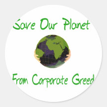 Planeta corporativo etiquetas redondas