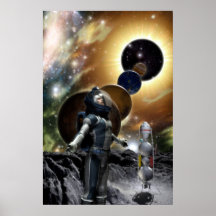 Planeta del astronauta y del extranjero poster