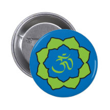 Planeta OM azul/verde Lotus de OM Pins