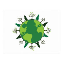 Planeta verde tarjetas postales
