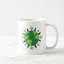Planeta verde tazas