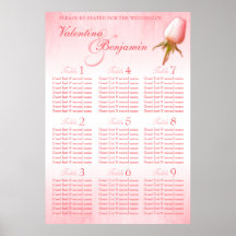 Planificador color de rosa rosado de la tabla del  posters