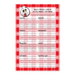 Planificador de encargo casero del menú de Cookin Papeleria
