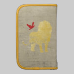 Planificador de la silueta del león del oro folios