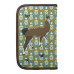 Planificador floral retro de la llama afortunada