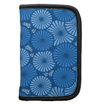 Planificador floral retro hermoso, azul