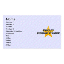 Planificador regional orgulloso tarjetas personales