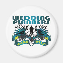 Planificadores del boda idos salvajes imán de nevera