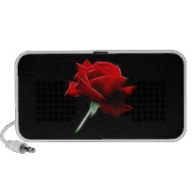 Planta de la flor del rosa rojo mp3 altavoz