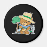 planta del Día de la Tierra un diseño del oso de p Imanes