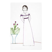 Planta espeluznante de Jane Austen Papeleria Personalizada
