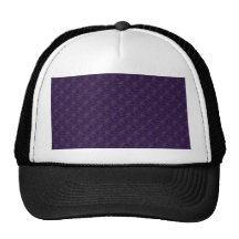 Planta frondosa púrpura atractiva en surfac gris r gorros bordados