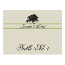 Plantación del roble en número de la tabla verde tarjeta postal