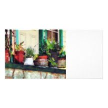 Plantas en el pórtico tarjeta personal