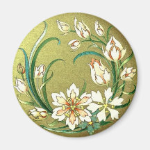 Plantas y flores decorativas imán de frigorífico