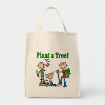 Plante las camisetas y los regalos de un árbol bolsas