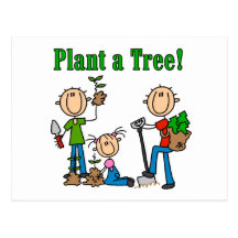 Plante las camisetas y los regalos de un árbol tarjeta postal