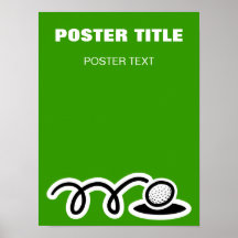 Plantilla adaptable del poster del golf