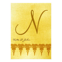 PLANTILLA AMARILLA DE LA INVITACIÓN DEL BODA DEL M