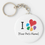 Plantilla animal del corazón de Lover_I Llaveros Personalizados