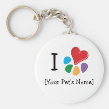 Plantilla animal del corazón de Lover_I Llaveros Personalizados