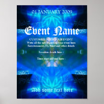 Plantilla azul #013 del poster del acontecimiento 