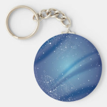 Plantilla azul de la noche estrellada llavero personalizado