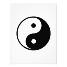 Plantilla blanco y negro del ejemplo de Yin Yang Impresiones Fotograficas