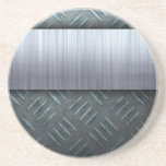 Plantilla cepillada de la placa del diamante del m posavasos cerveza